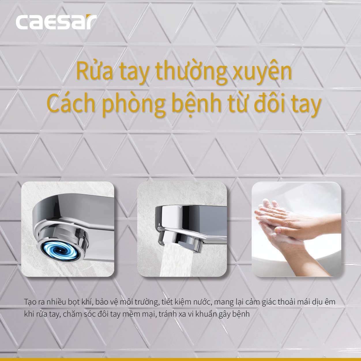 Vòi chậu lavabo nóng lạnh Caesar BT571CU