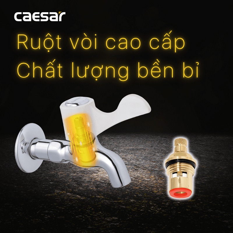 Vòi nước lạnh gắn tường Caesar W027C