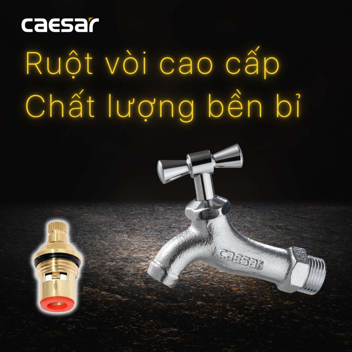Vòi nước lạnh gắn tường Caesar W034-1 (W0341)