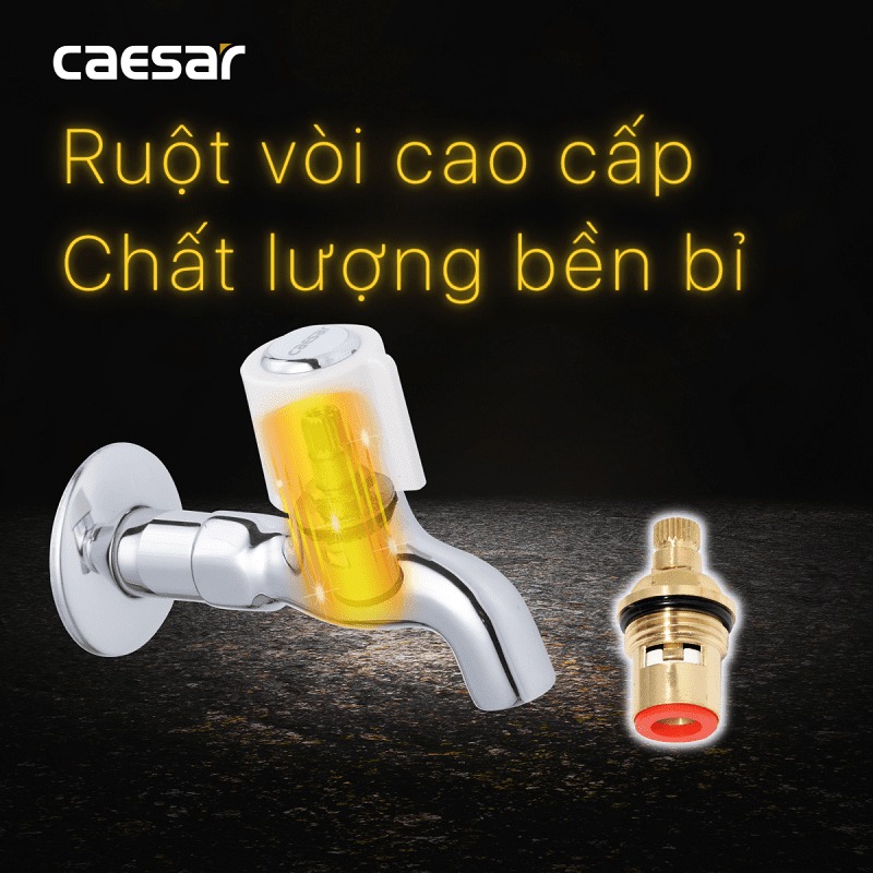 Vòi nước lạnh gắn tường Caesar W037C