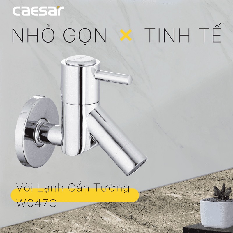 Vòi nước lạnh gắn tường Caesar W047C