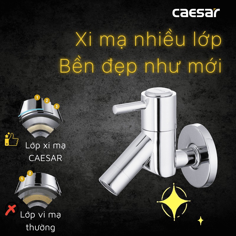 Vòi nước lạnh gắn tường Caesar W047C