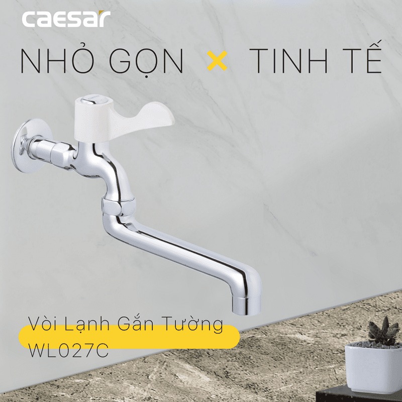 Vòi nước lạnh gắn tường Caesar WL027C