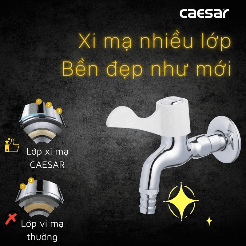 Vòi nước lạnh gắn tường Caesar WP027C