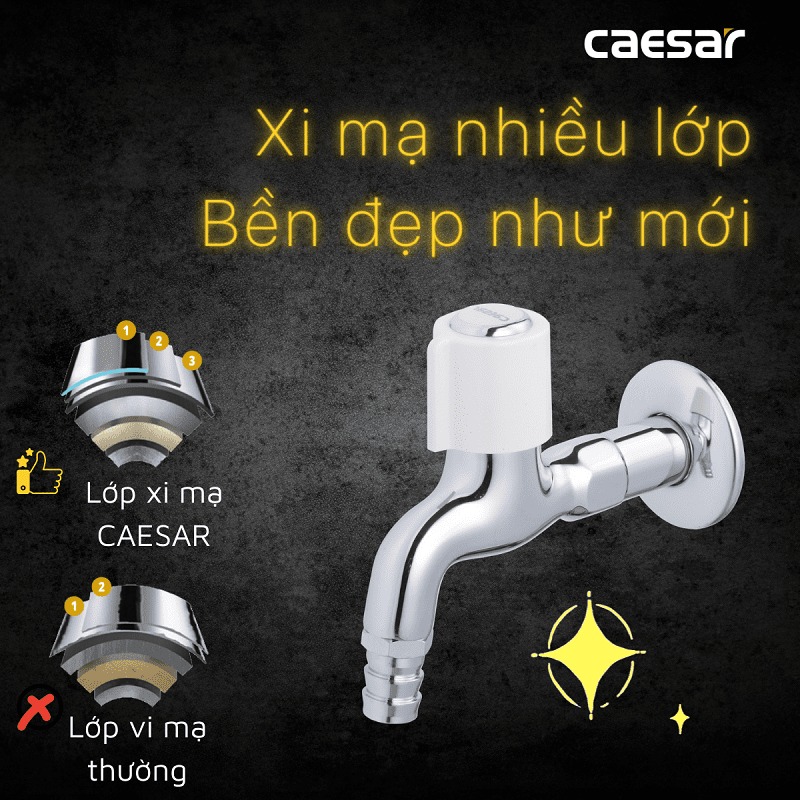 Vòi nước lạnh gắn tường Caesar WP037C