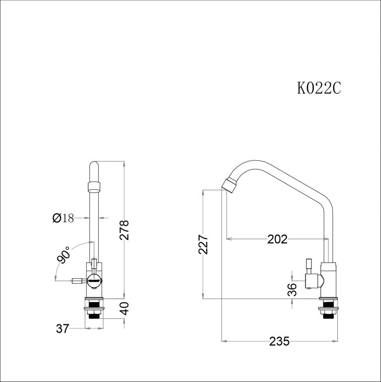 Vòi bếp lạnh Caesar K022C