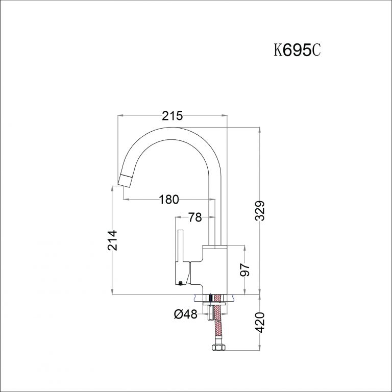 Vòi bếp nóng lạnh Caesar K695C