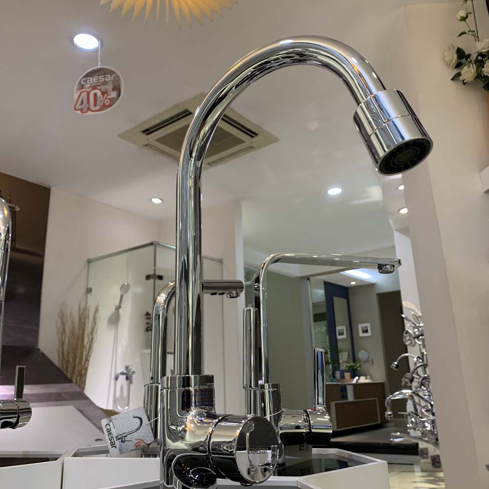 Vòi bếp nóng lạnh Caesar K325C 3 chế độ xả