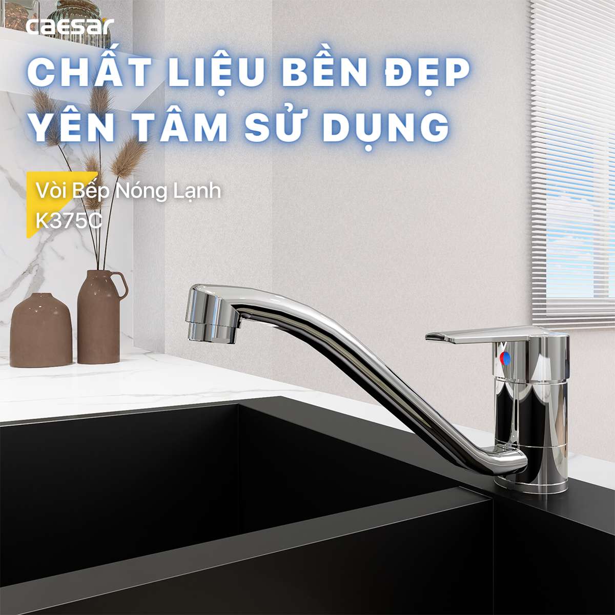 Vòi bếp nóng lạnh Caesar K375C