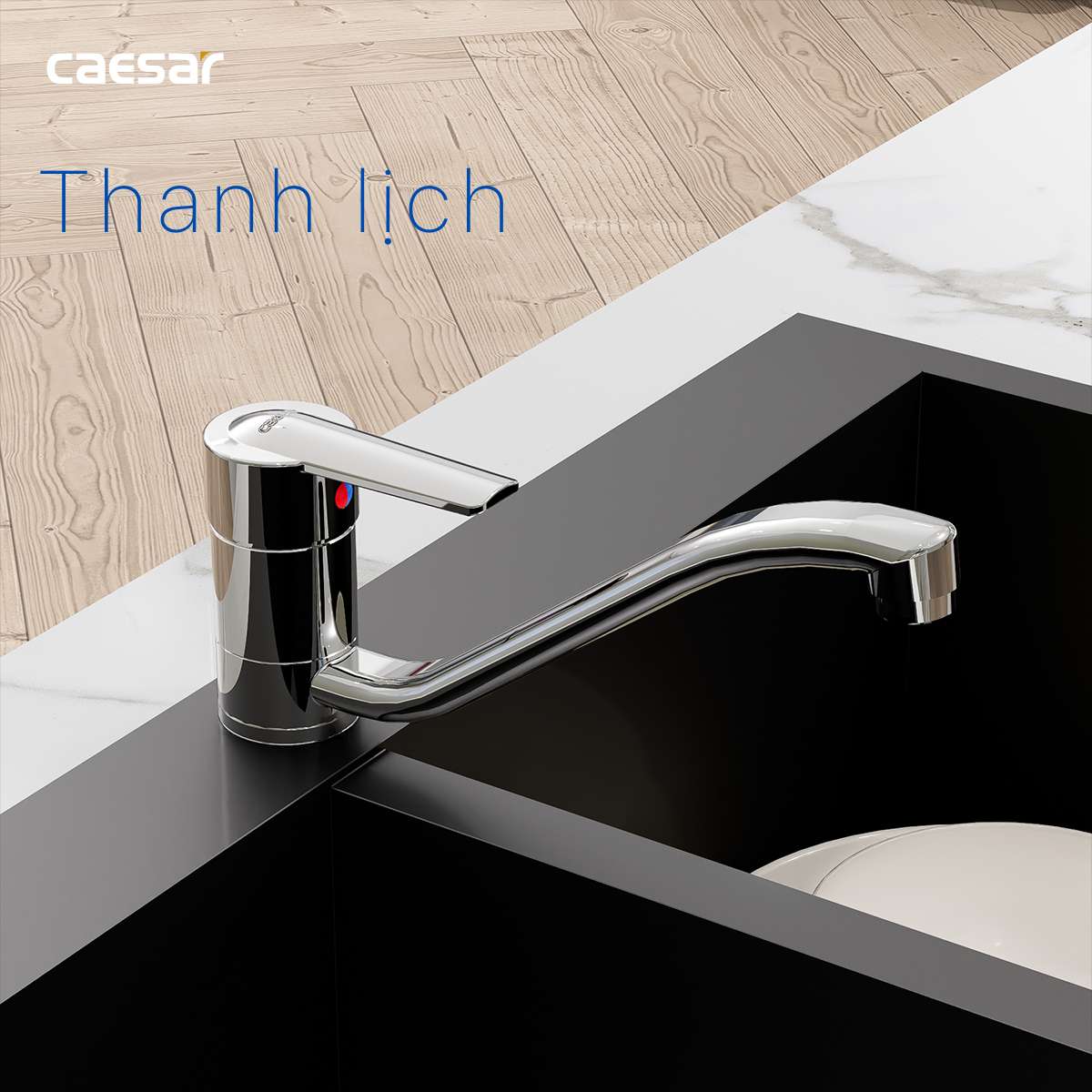 Vòi bếp nóng lạnh Caesar K375C