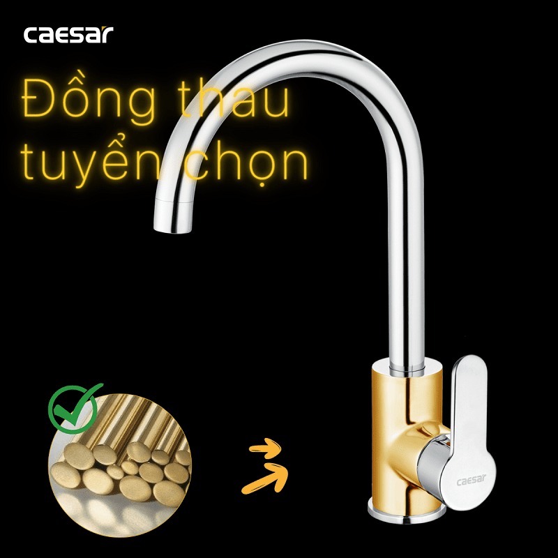 Vòi bếp nóng lạnh Caesar K415C