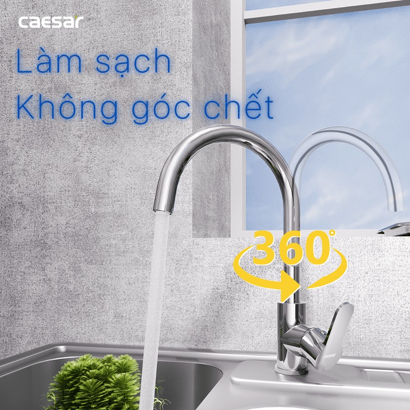 Vòi bếp nóng lạnh Caesar K415C