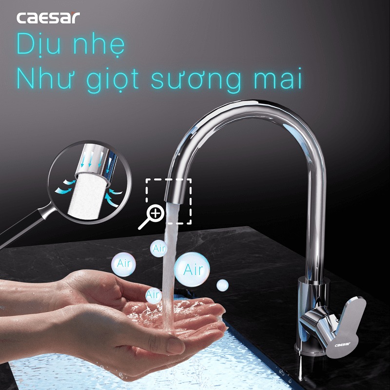 Vòi bếp nóng lạnh Caesar K415C