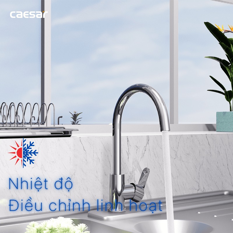 Vòi bếp nóng lạnh Caesar K415C