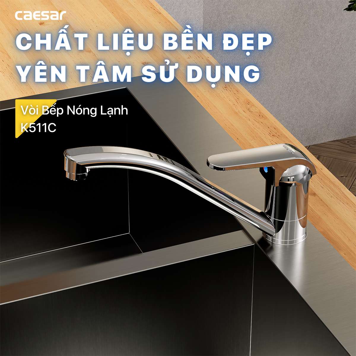 Vòi bếp nóng lạnh Caesar K511C