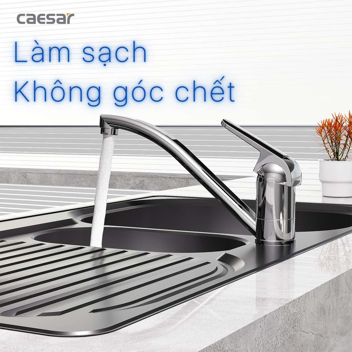 Vòi bếp nóng lạnh Caesar K511C