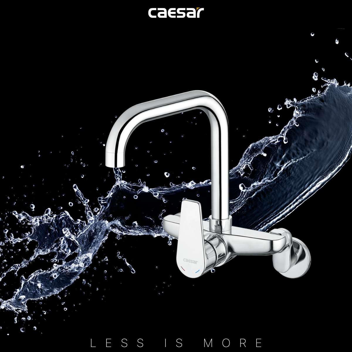 Vòi bếp nóng lạnh gắn tường Caesar K535C