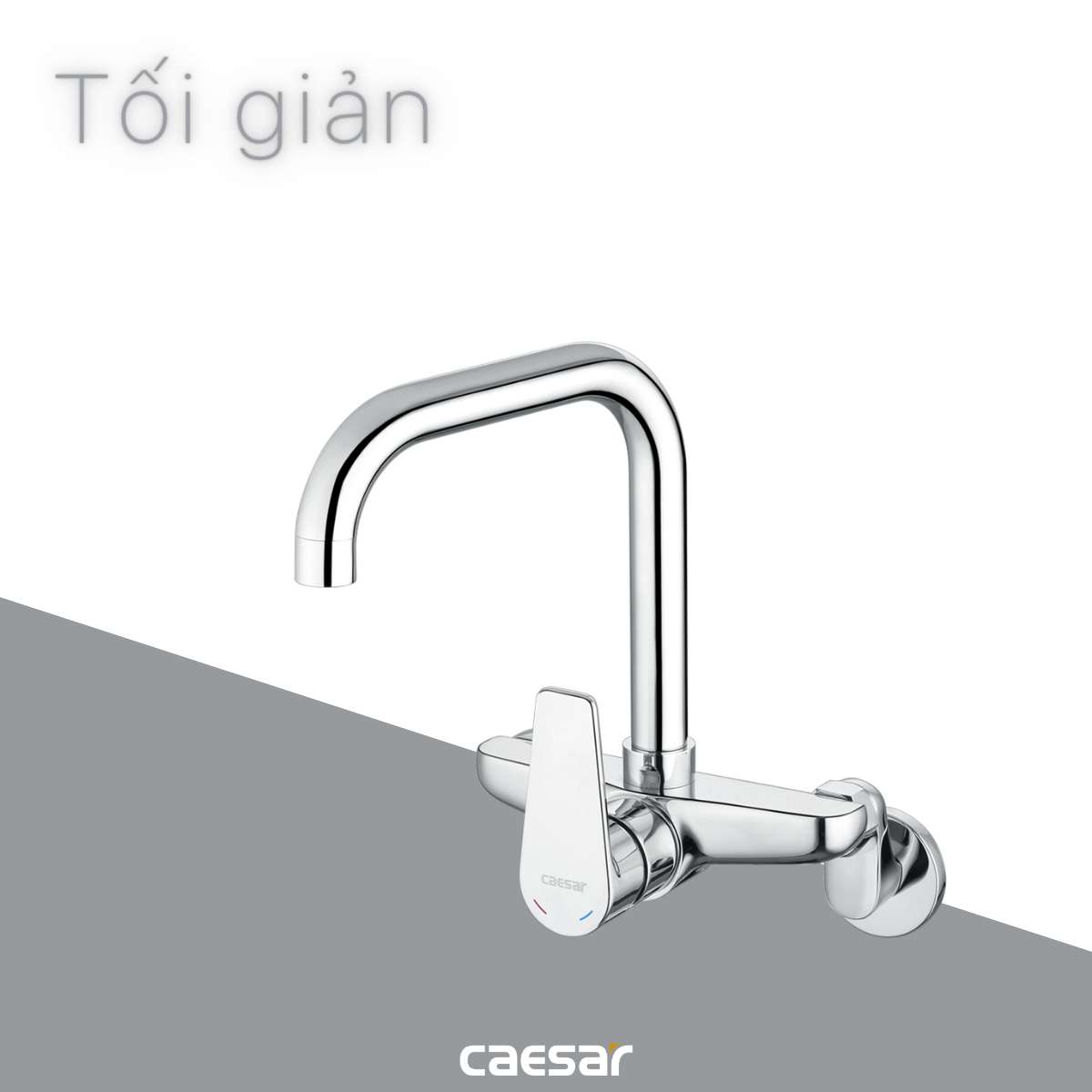 Vòi bếp nóng lạnh gắn tường Caesar K535C