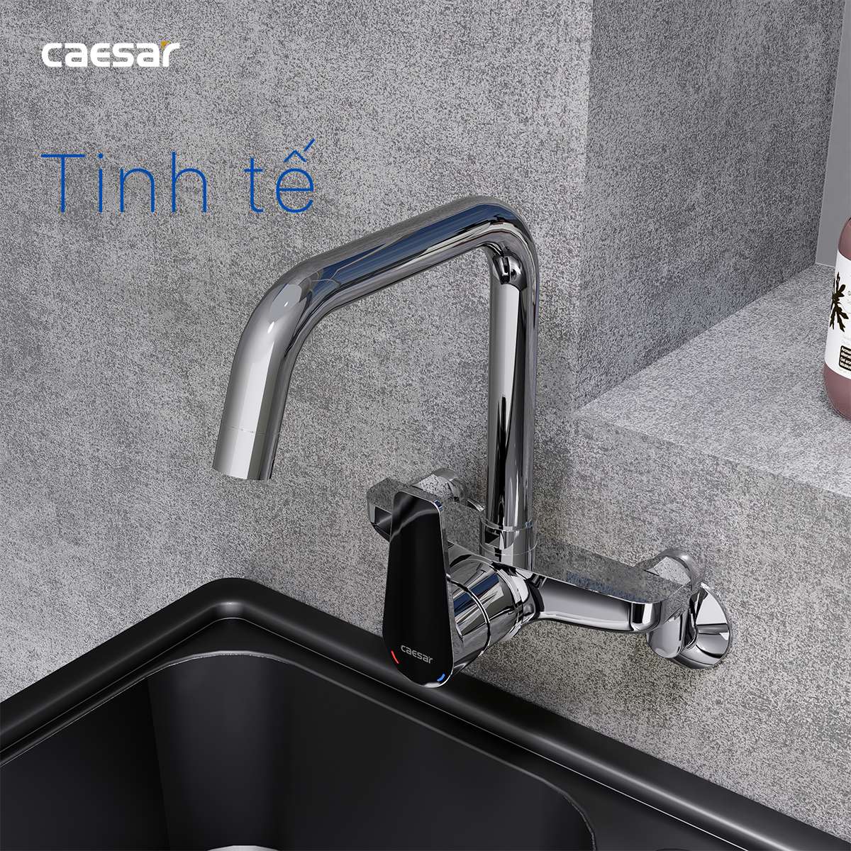 Vòi bếp nóng lạnh gắn tường Caesar K535C