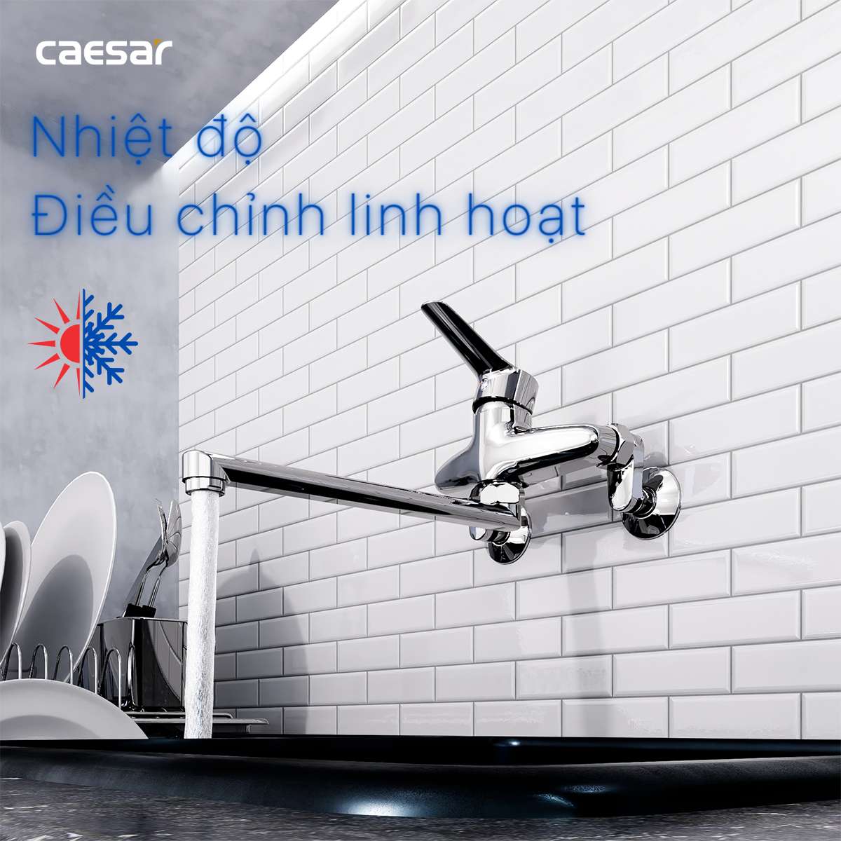 Vòi bếp nóng lạnh Caesar K540C