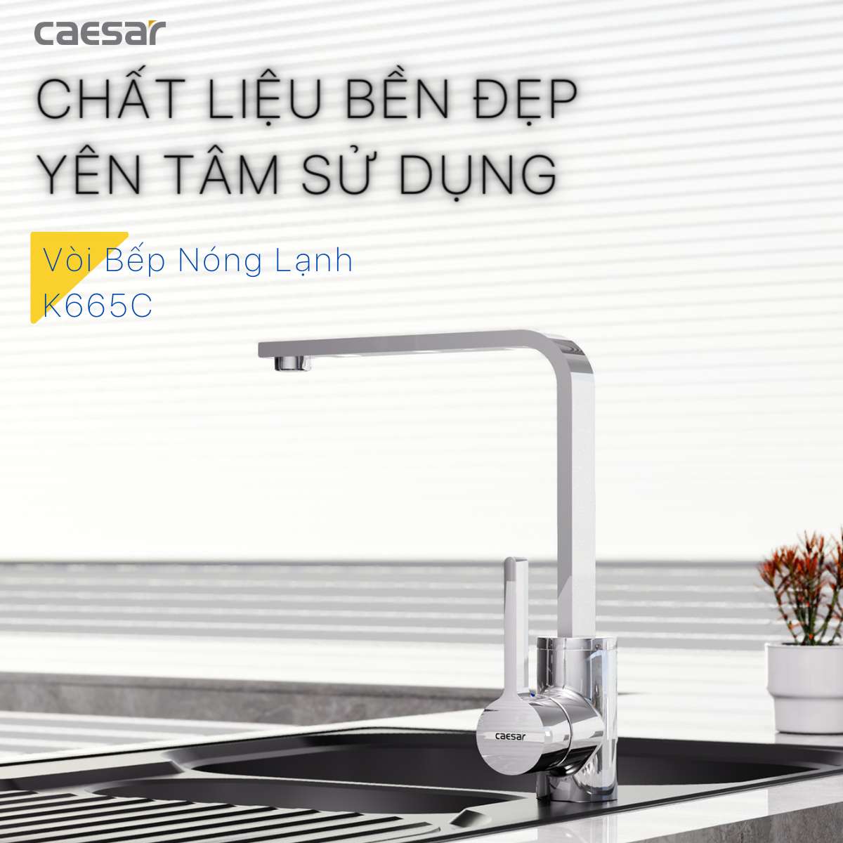 Vòi bếp nóng lạnh Caesar K665C
