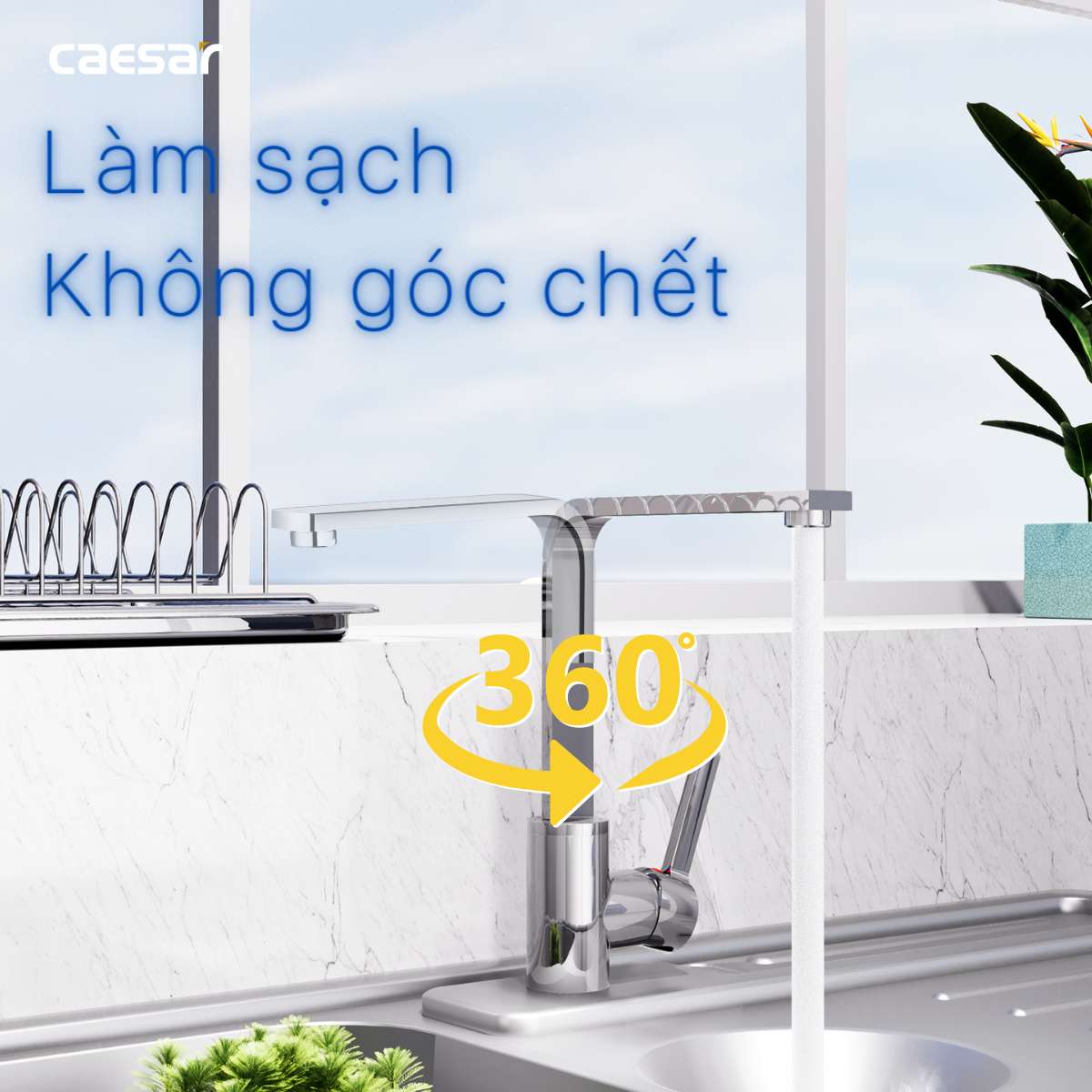 Vòi bếp nóng lạnh Caesar K665C