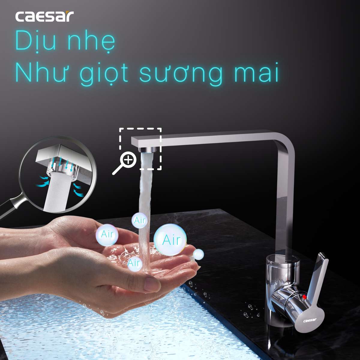 Vòi bếp nóng lạnh Caesar K665C