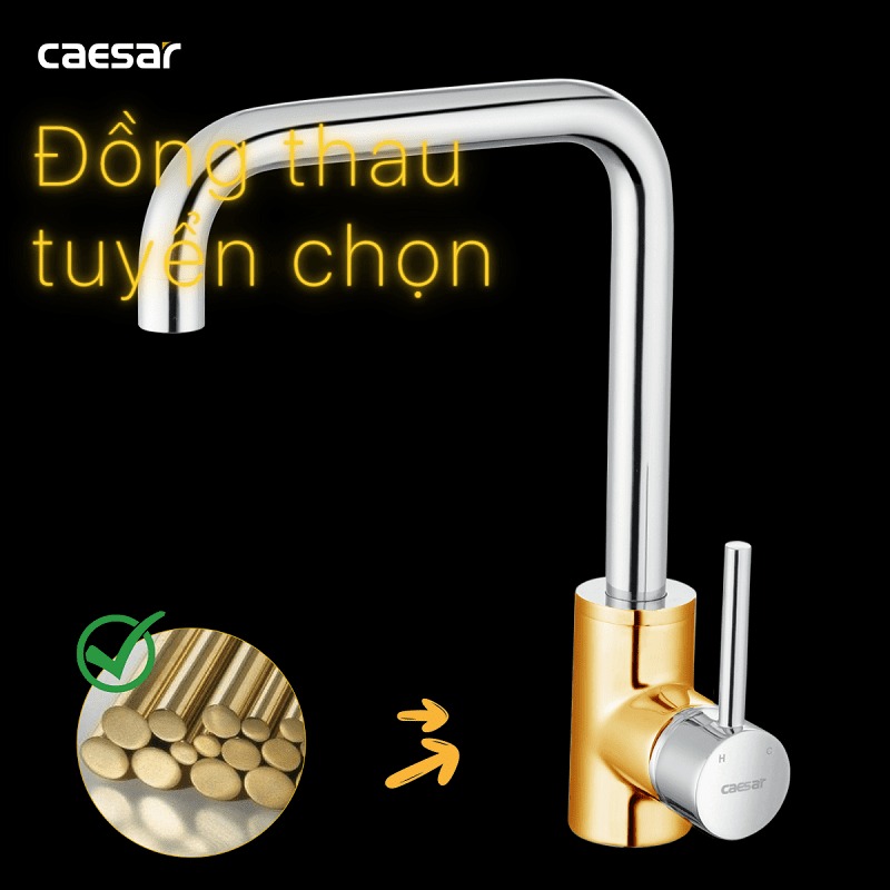 Vòi bếp nóng lạnh Caesar K685C