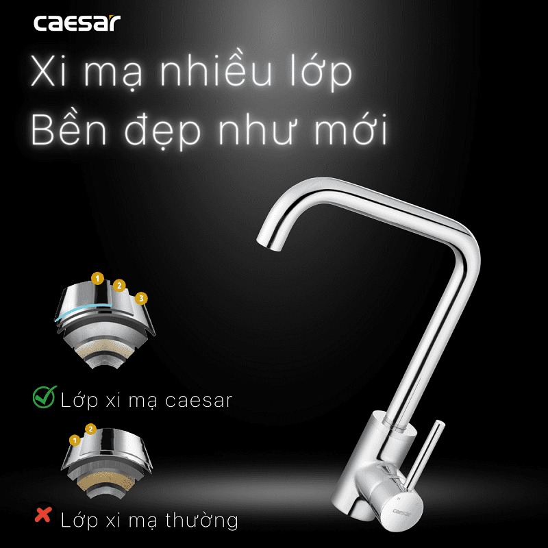 Vòi bếp nóng lạnh Caesar K685C