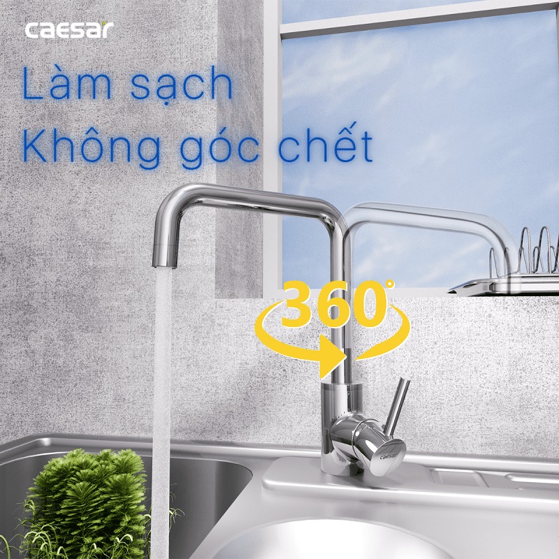 Vòi bếp nóng lạnh Caesar K685C
