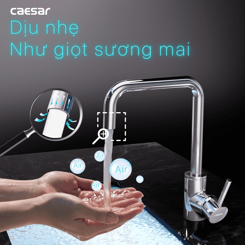 Vòi bếp nóng lạnh Caesar K685C