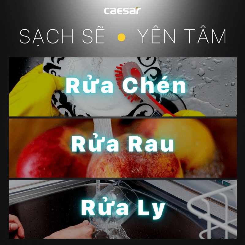 Vòi bếp nóng lạnh Caesar K695C