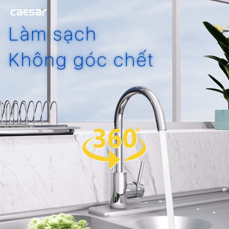 Vòi bếp nóng lạnh Caesar K695C