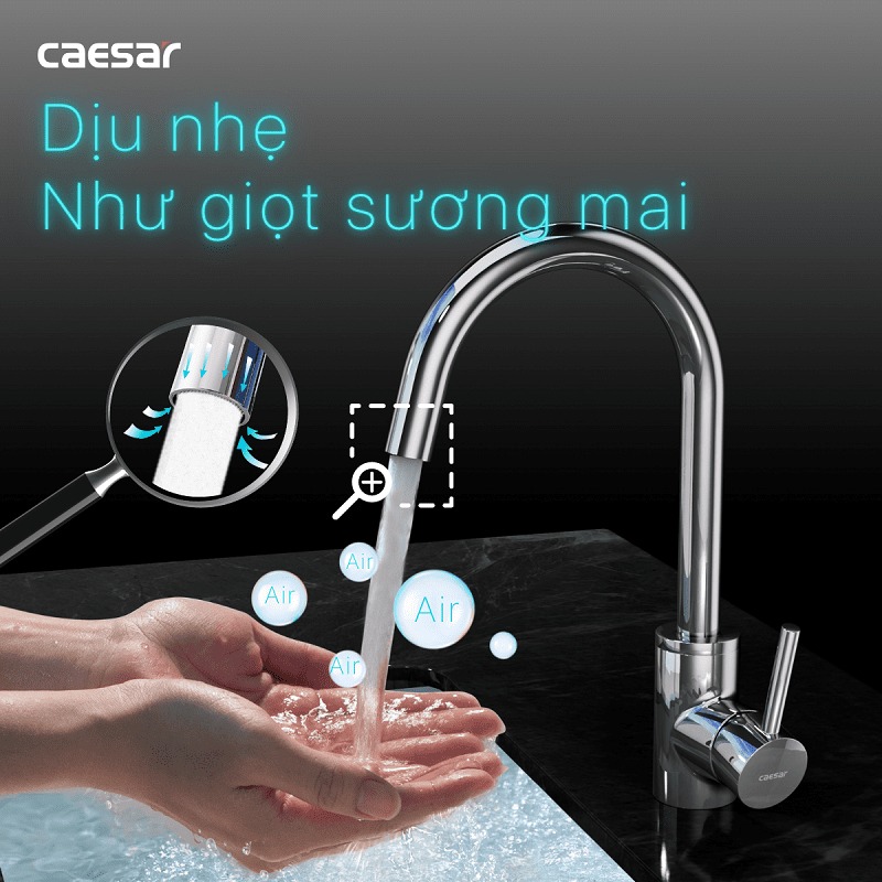 Vòi bếp nóng lạnh Caesar K695C