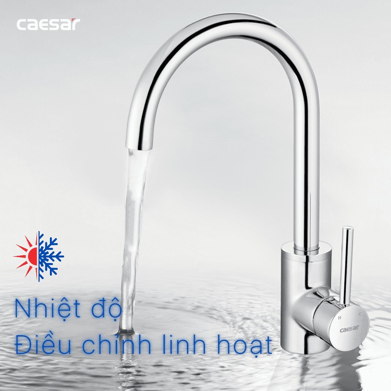 Vòi bếp nóng lạnh Caesar K695C