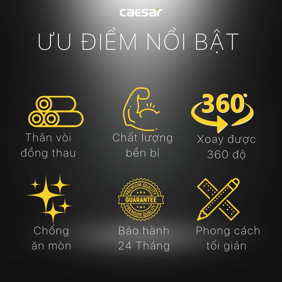 Vòi bếp nóng lạnh Caesar K695CV