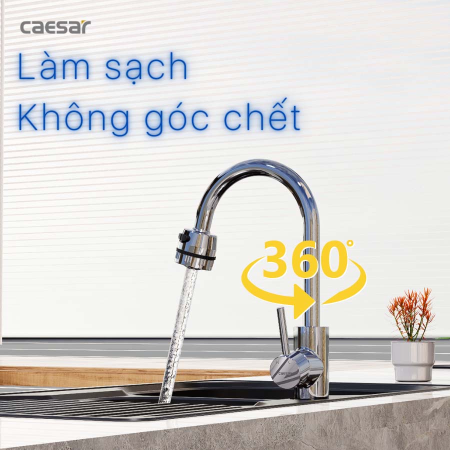 Vòi bếp nóng lạnh Caesar K695CV