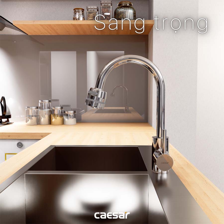 Vòi bếp nóng lạnh Caesar K695CV