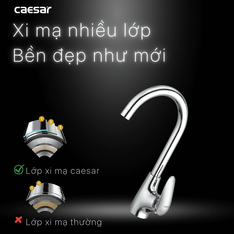 Vòi bếp nóng lạnh Caesar K815C