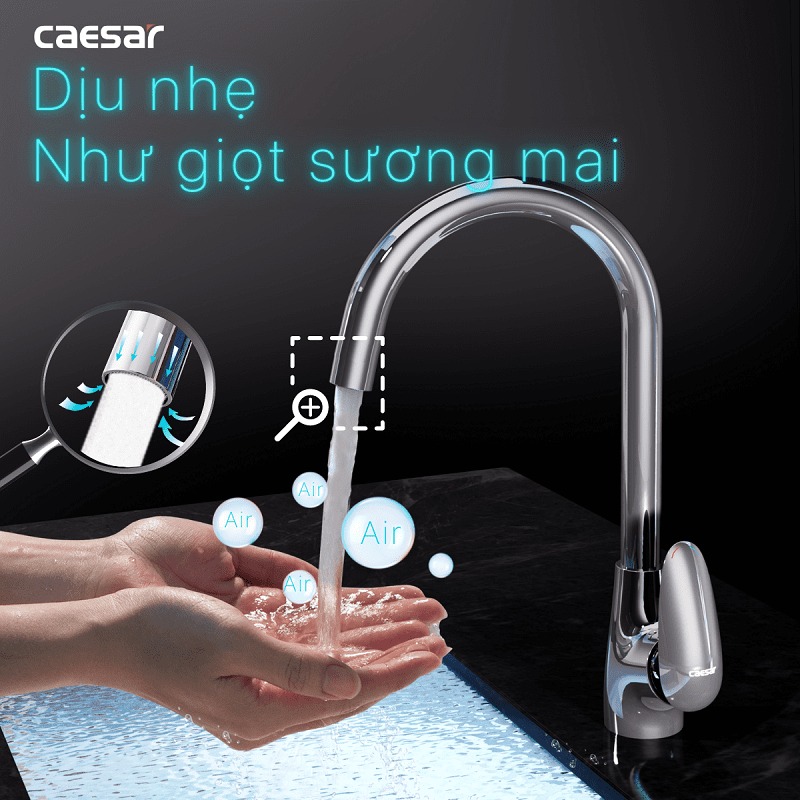 Vòi bếp nóng lạnh Caesar K815C