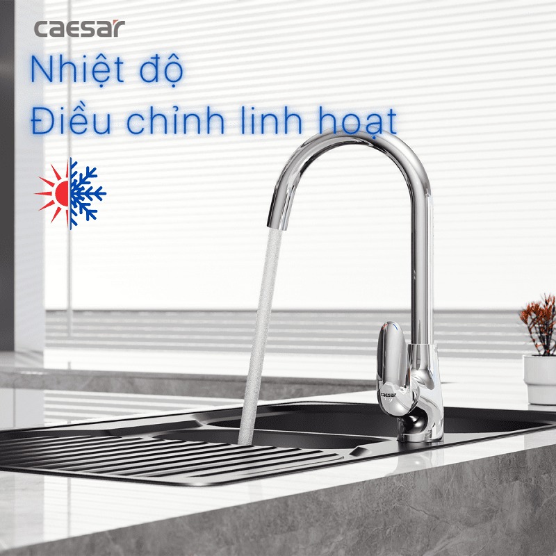 Vòi bếp nóng lạnh Caesar K815C