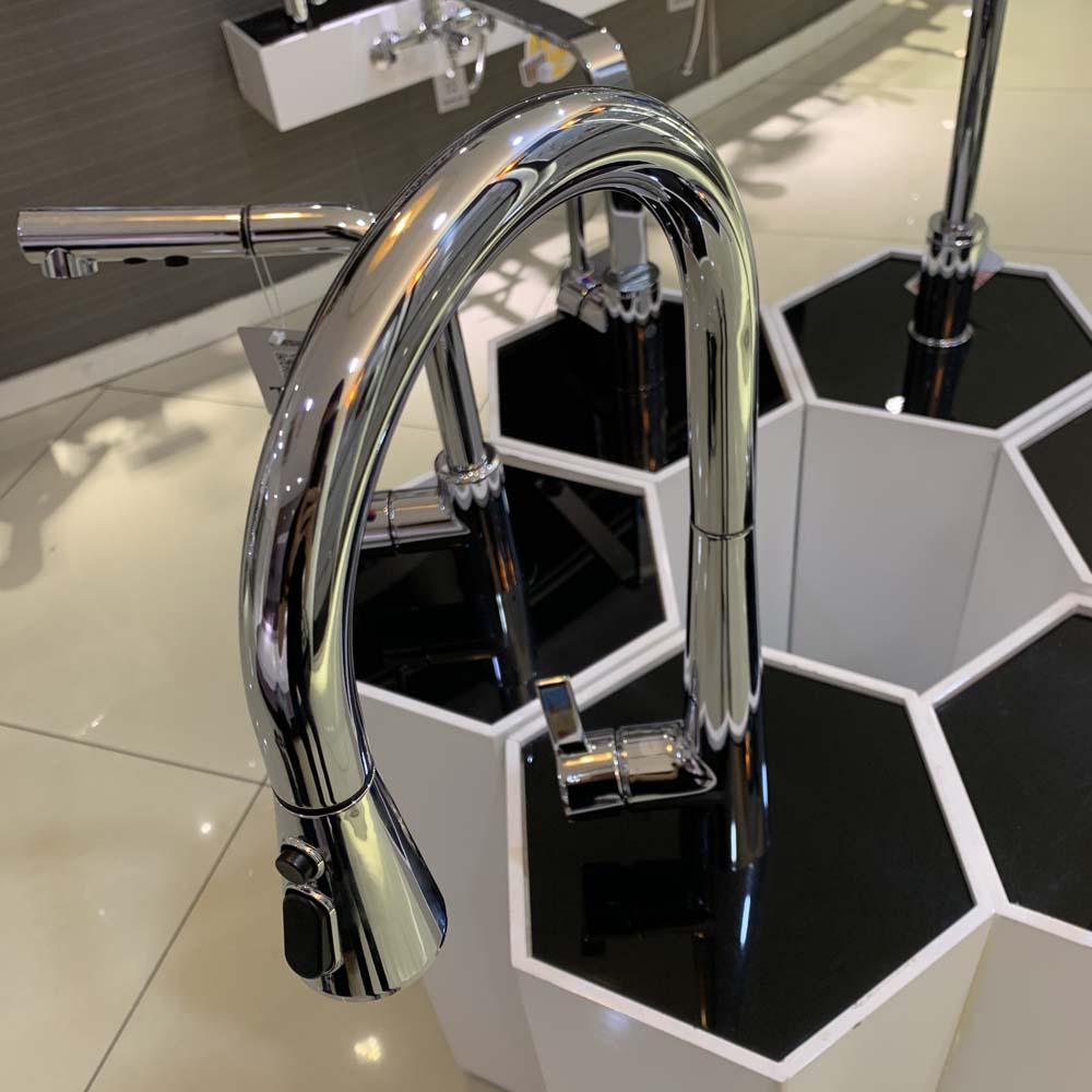 Vòi bếp dây rút nóng lạnh Caesar K905C