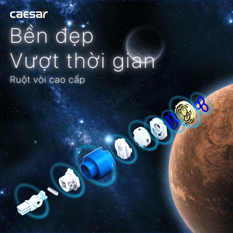 Vòi bếp dây rút nóng lạnh Caesar K915C