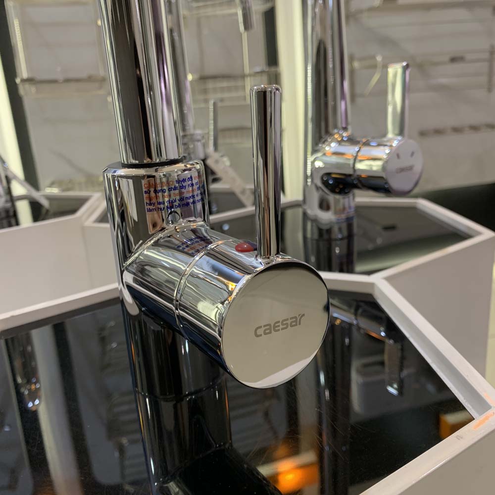 Vòi bếp dây rút nóng lạnh Caesar K915C