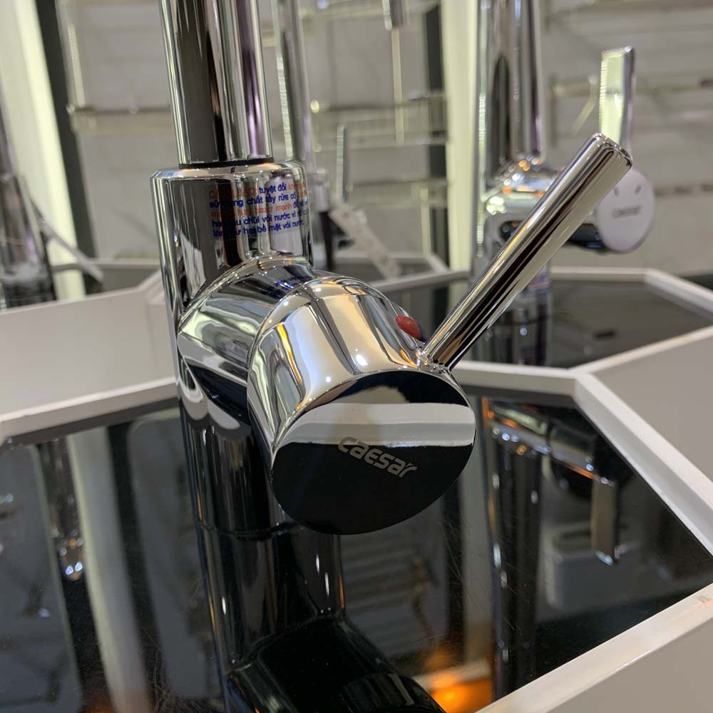 Vòi bếp dây rút nóng lạnh Caesar K915C