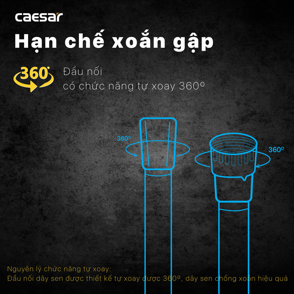 Dây xịt vệ sinh 1m2 Caesar BF431V120