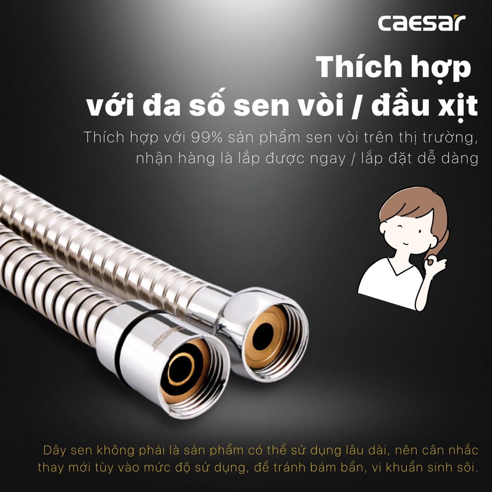 Dây xịt vệ sinh 1m2 Caesar BF431V120