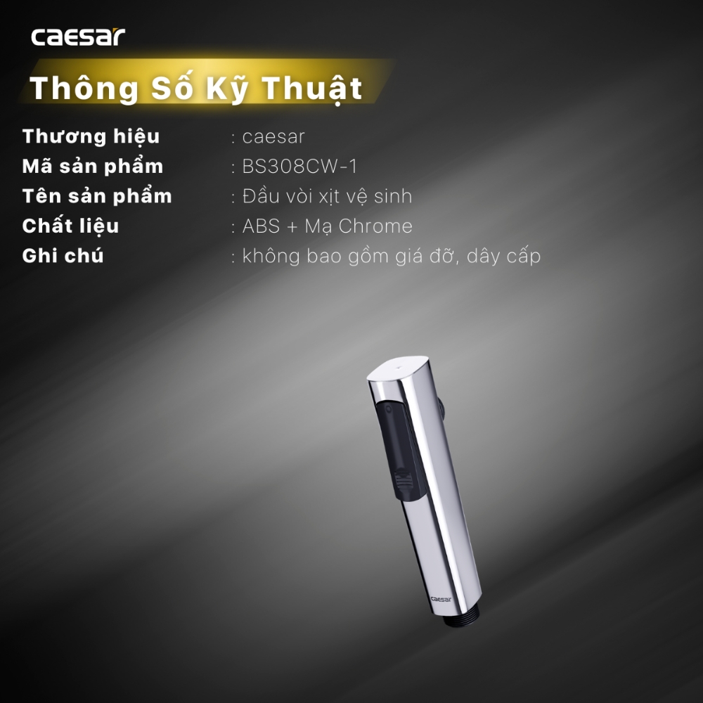 Vòi xịt vệ sinh Caesar BS308CW-1 (BS308CW1)