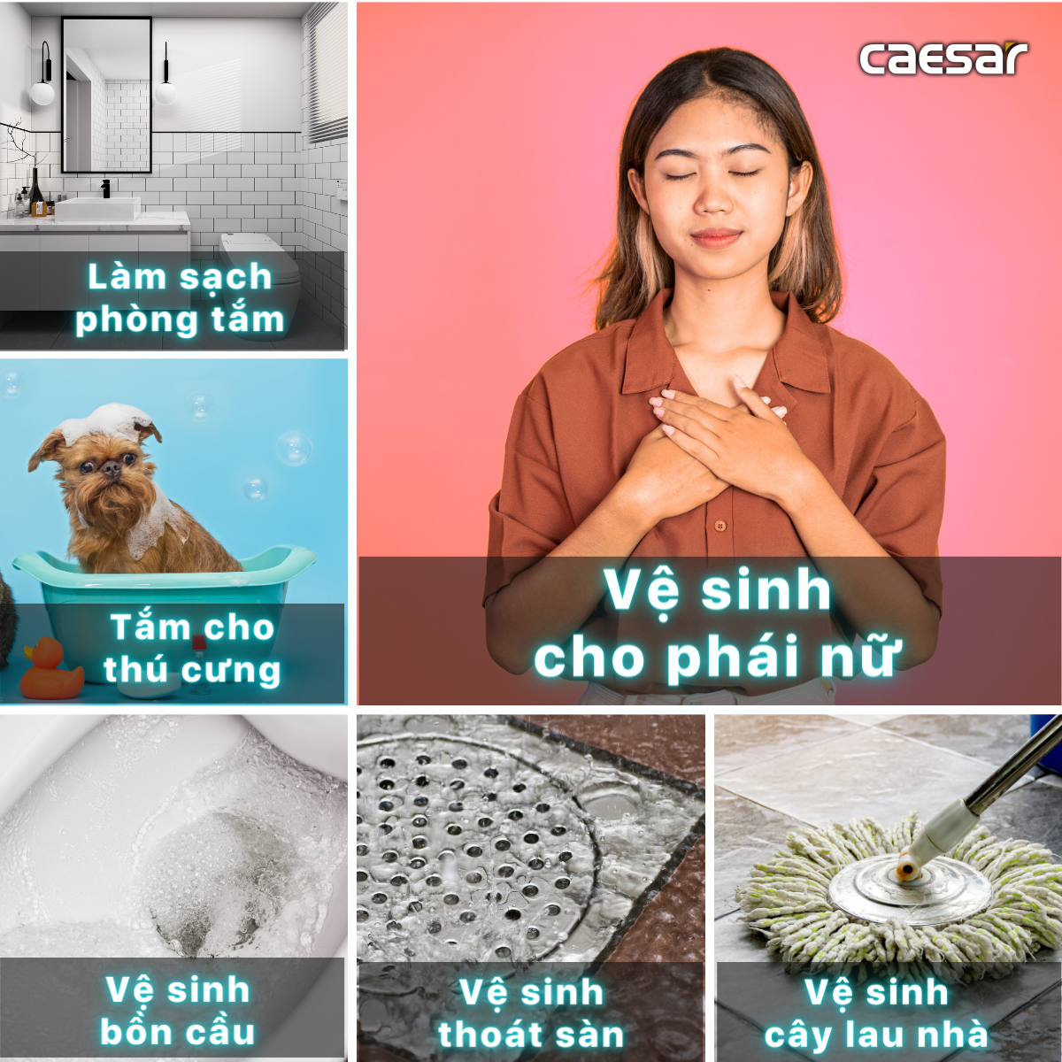 Vòi xịt vệ sinh Caesar BS307CW