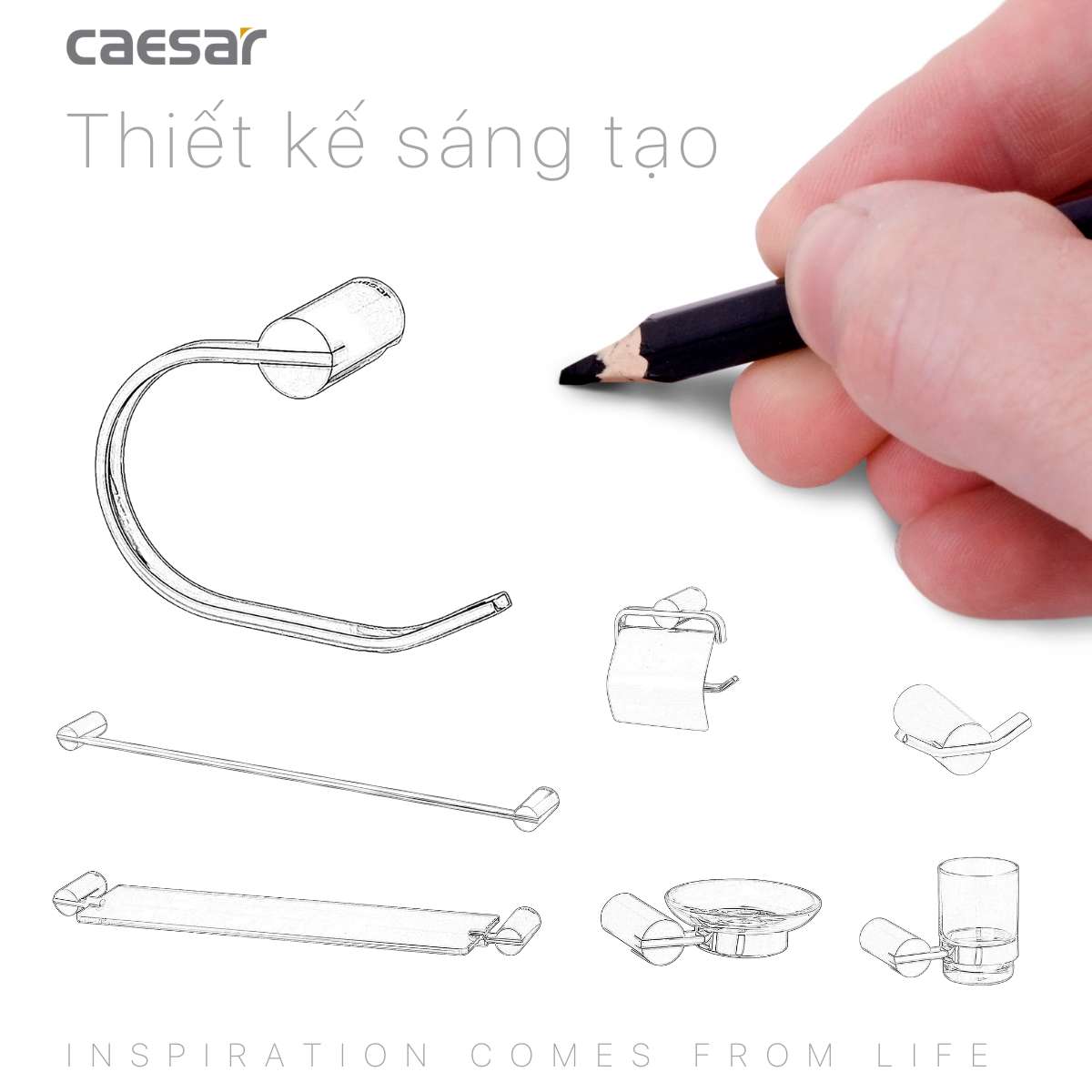 Vòng treo khăn Caesar Q8305